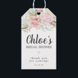 Bridal Shower Rustic Boho Blush Pink Rose Floral Gift Tags<br><div class="desc">Elegant gift tag for your favour bag or box features blush pink rose floral design with a small pink heart. The top of the tag is decorated with a lush border of pink roses nestled in soft pastel green leaves and greenery. The dangling vines give it a modern Boho botanical...</div>