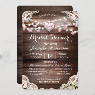 Bridal Shower Rustic Country Invitation