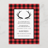 BRIDAL SHOWER | Rustic Deer Buffalo Checks
