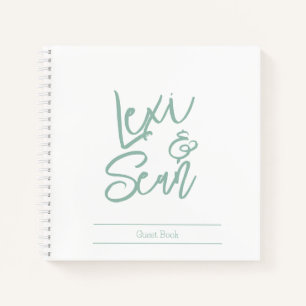 Bridal Shower Sage Green Spiral Notebook