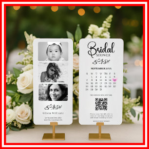 Bridal Shower Save The Date Photo QR Code Wedding