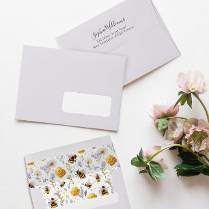 Bridal Shower She's Found Her Honey Bees Floral Envelope