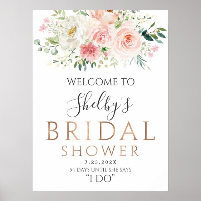 Bridal Shower sign, Bridal Shower decor (Front)