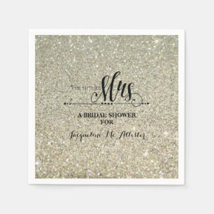 Bridal Shower Silver Glitter Future Mrs. Modern Napkin