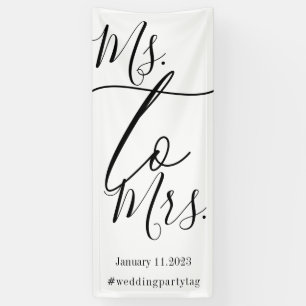 Bridal shower simple script big banner