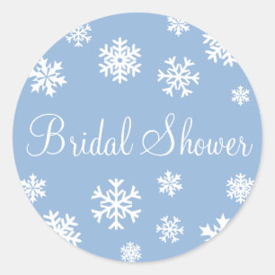 Bridal Shower Snowflakes Envelope Sticker Seal