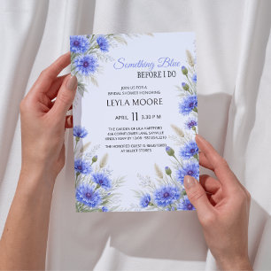 Bridal Shower Something Blue Cornflower Invitation