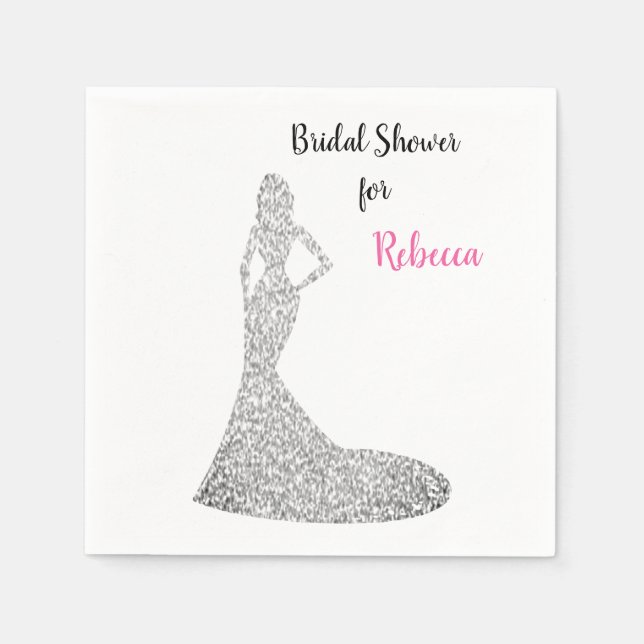 Bridal Shower Sparkle & Shine Napkin (Front)