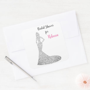 Bridal Shower Sparkle & Shine Square Sticker