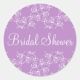 Bridal Shower Spiral Swirls Envelope Sticker Seal