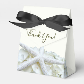 Bridal Shower Starfish White Hydrangea Thank You Favour Box