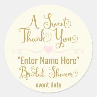 BRIDAL SHOWER STICKER | a sweet thank you