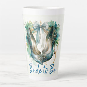 Bridal Shower Stiletto Shoes Bride to Be Latte Mug