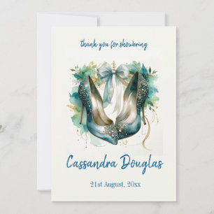Bridal Shower Stiletto Shoes Thank you Card