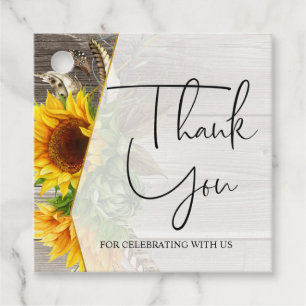 Bridal shower, Sunflower, PARTY FAVOR Favour Tags