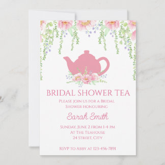 Bridal Shower Tea Invitation