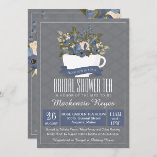 Bridal Shower Tea Invitation, Tea Party Invitation