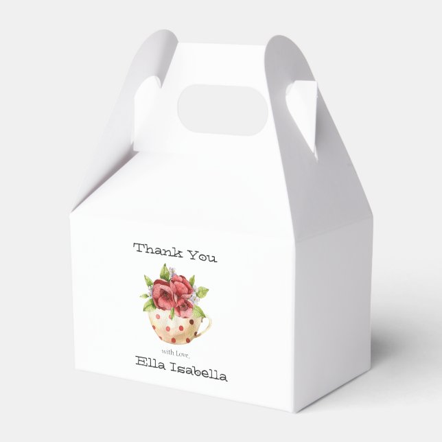 Bridal Shower Tea Party  Favour Box (Front Side)