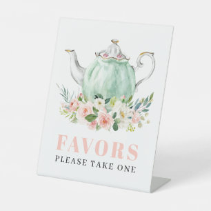 Bridal Shower Tea Party Favour Pedestal Sign