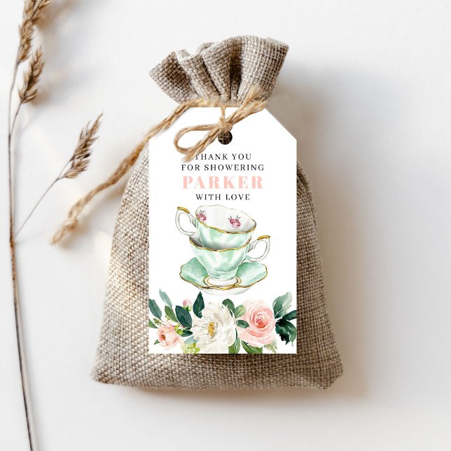 Bridal Shower Tea Party Favour Tag (Creator Uploaded)