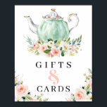 Bridal Shower Tea Party Gifts And Cards Sign<br><div class="desc">Help your guests easily find the gift table with this lovely Gifts & Cards sign!

See the entire Bridal Shower Tea Party collection for more matching items!</div>