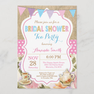 Bridal Shower Tea Party Invitation