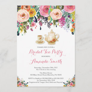 Bridal Shower Tea Party Invitation