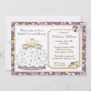 Bridal Shower Tea Party Invitation