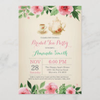 Bridal Shower Tea Party Invitation