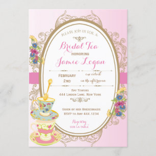 Bridal Shower Tea Party Invitation