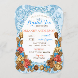 Bridal Shower Tea Party Invitations