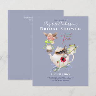 Bridal Shower Tea Party Invitations Cute Fun 