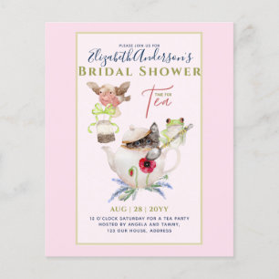 Bridal Shower Tea Party Invitations Cute Fun  Flyer
