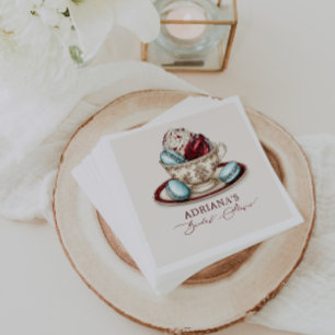 Bridal Shower Tea Party Macaroons Napkin
