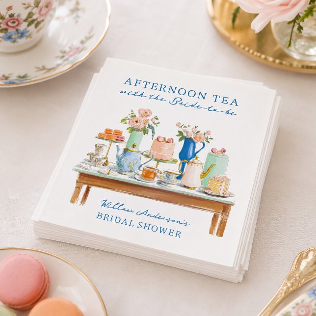 Bridal Shower Tea Party Napkins (Creator Uploaded)
