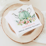 Bridal Shower Tea Party Napkins<br><div class="desc">These napkins are perfect for any event! Easily edit the name and the event! Great for bridal showers,  birthday parties,  baby showers and more!

See the entire Bridal Shower Tea Party collection for more matching items!</div>