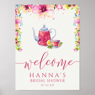 Bridal Shower Tea Party Poster
