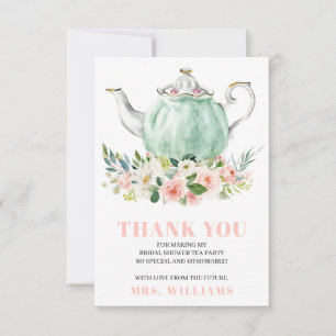 Bridal Shower Tea Party Thank You Card