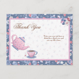Bridal Shower Tea Party Thank You Card