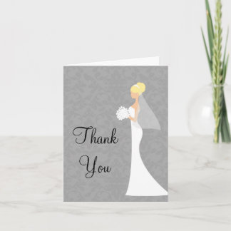 Bridal Shower Thank You Card Blonde