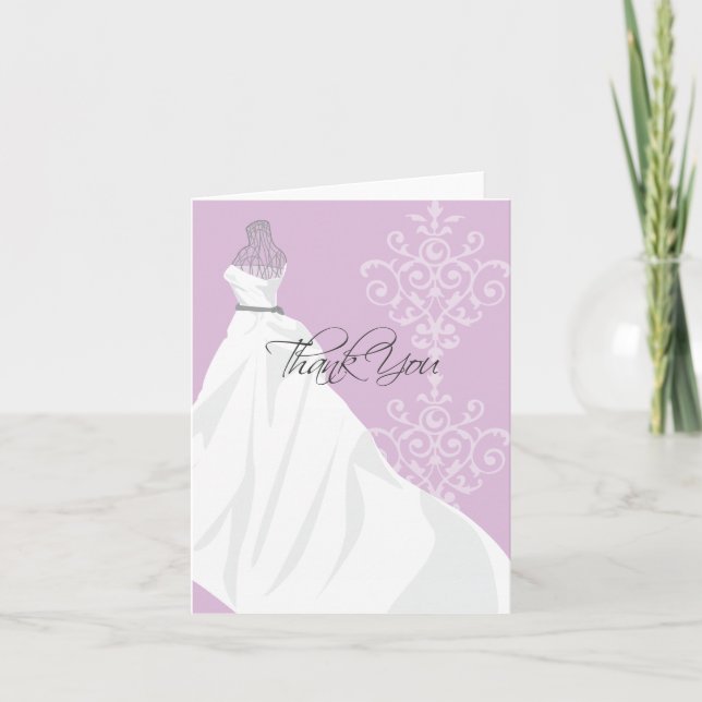 Bridal Shower Thank You Card  |  Purple (Front)