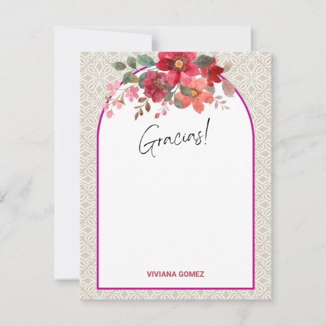 Bridal Shower Thank You Card SPANISH (Front)