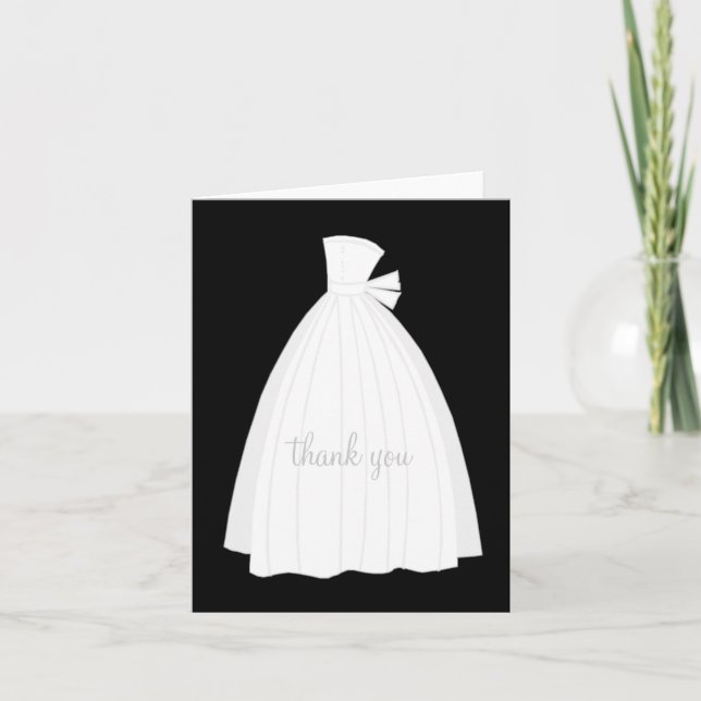 Bridal Shower Thank You Cards {Black} (Front)