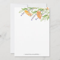 Bridal Shower Thank You Cards Boho Wildflowers