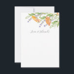 Bridal Shower Thank You Cards Botanical Florals<br><div class="desc">Express gratitude in style with these bridal shower thank you cards, perfect for wedding celebration. Featuring a delicate watercolor floral design in shades of orange, lavender, and purple, these botanical-inspired cards beautifully complement an outdoor garden or wildflower wedding theme. Customise using the template fields with your own wording or keep...</div>