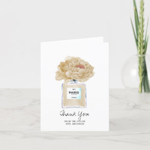 Bridal Shower Thank You Champagne Peony Card