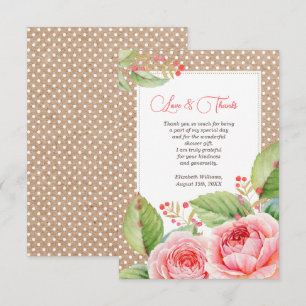 Bridal Shower Thank You Custom Flat Cards