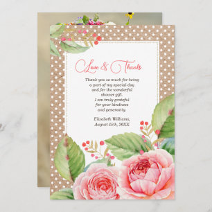 Bridal Shower Thank You Custom Photo Cards
