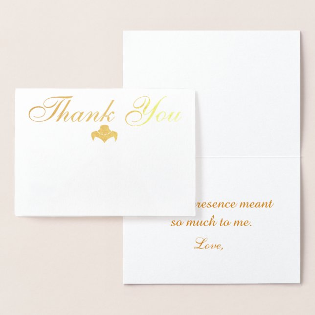 Bridal Shower Thank You Foil Card (Display)