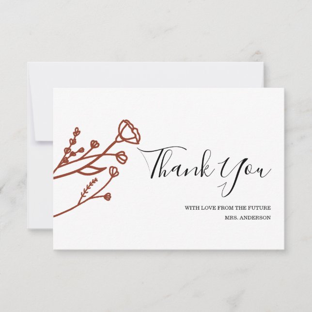 Bridal Shower Thank You Note (Front)